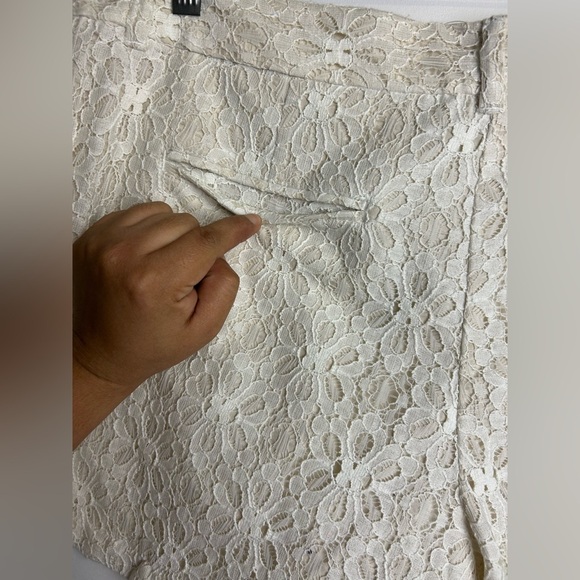 LOFT Cream Lace Shorts plus Size 14 fairy old money nwt - Picture 7 of 13